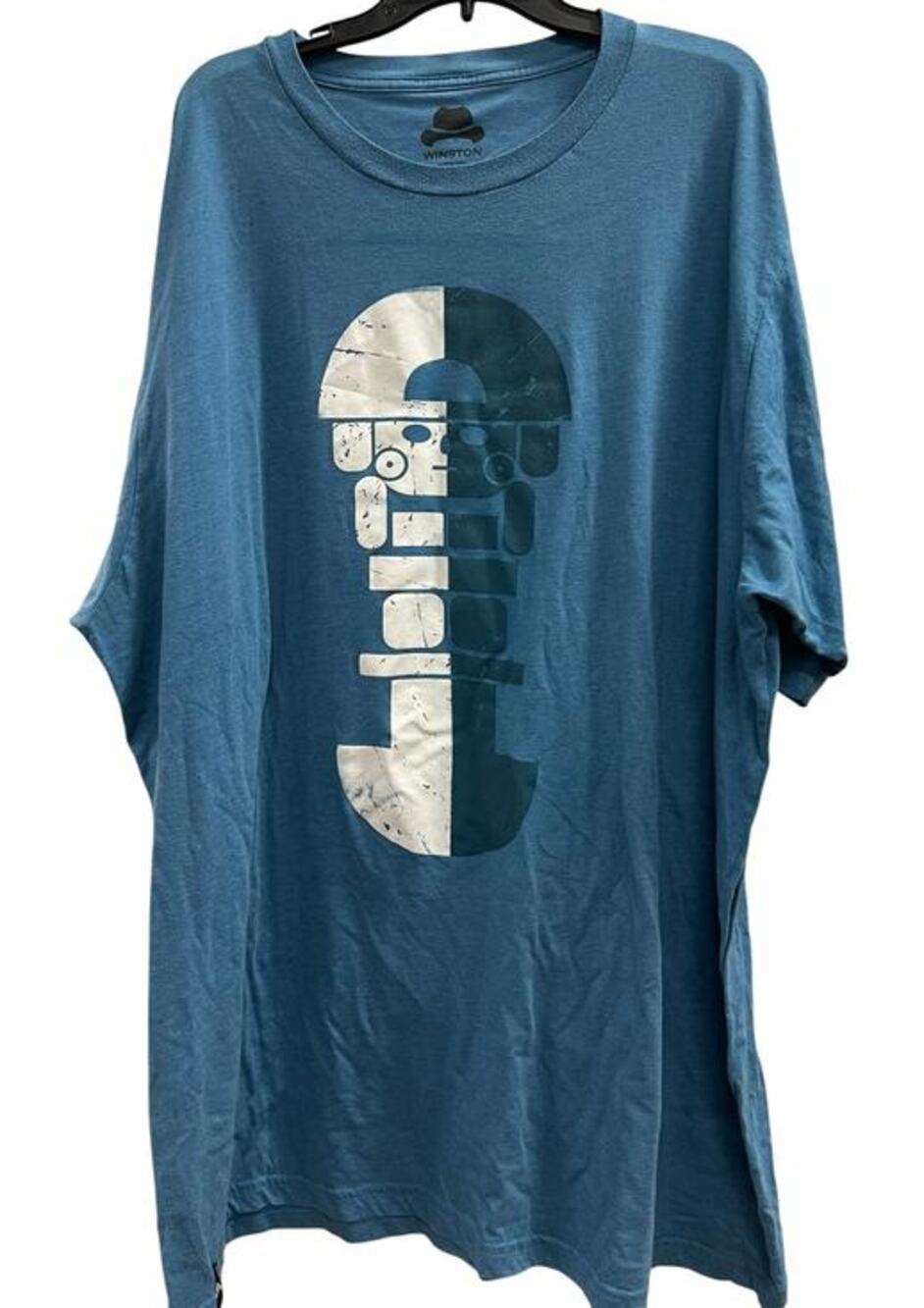 Winston blue Aztec totem statue jersey knit tee big and tall SZ 5X XXXXXL